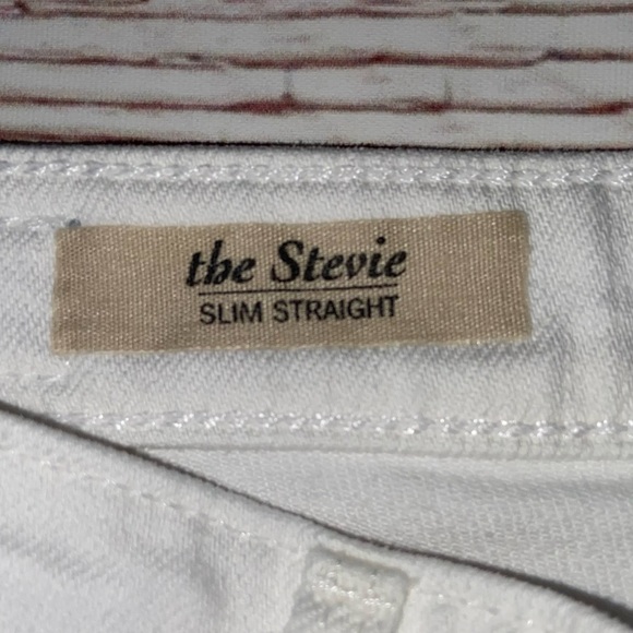 AG The Stevie Slim Straight Jeans in White Sz 25 - Picture 11 of 16